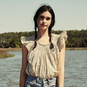 DÔEN April Top - Green Summer Nectar